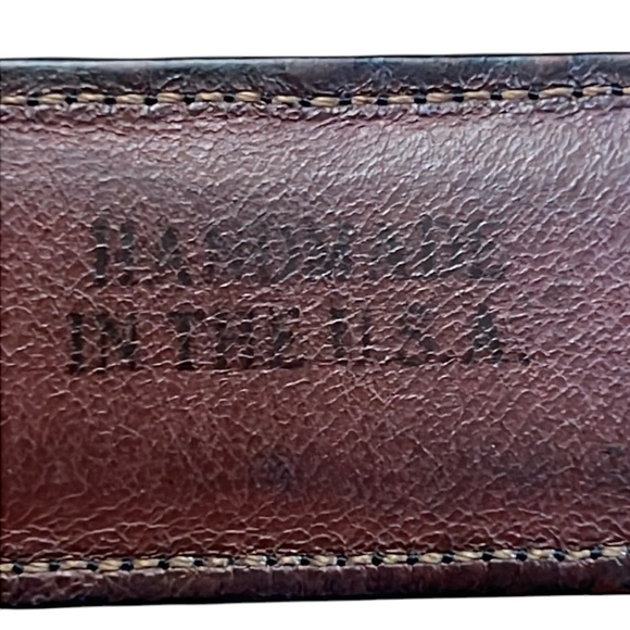 Crookhorn Croc-Embossed Black Leather Belt Italy/USA Silver Buckle/Tip Size 40 - Picture 7 of 14